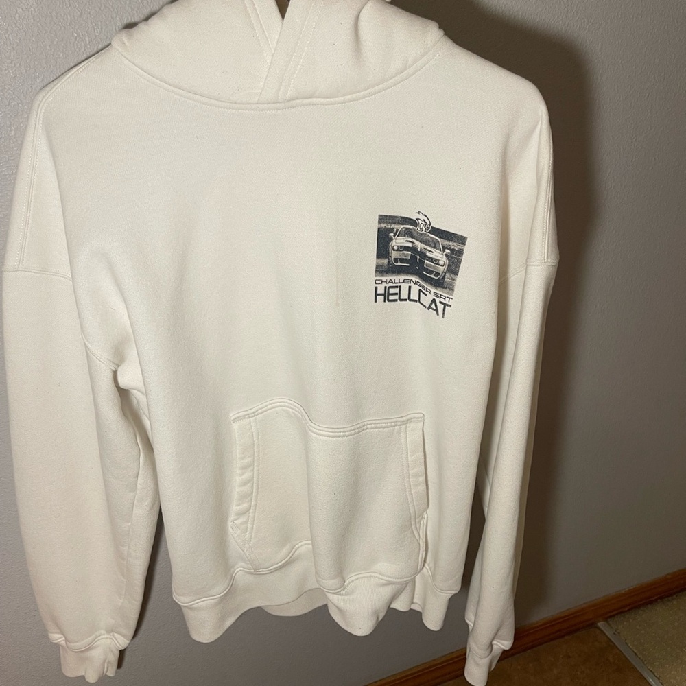 Hollister White Hoodie with Graphic